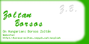 zoltan borsos business card