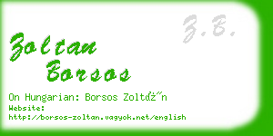 zoltan borsos business card